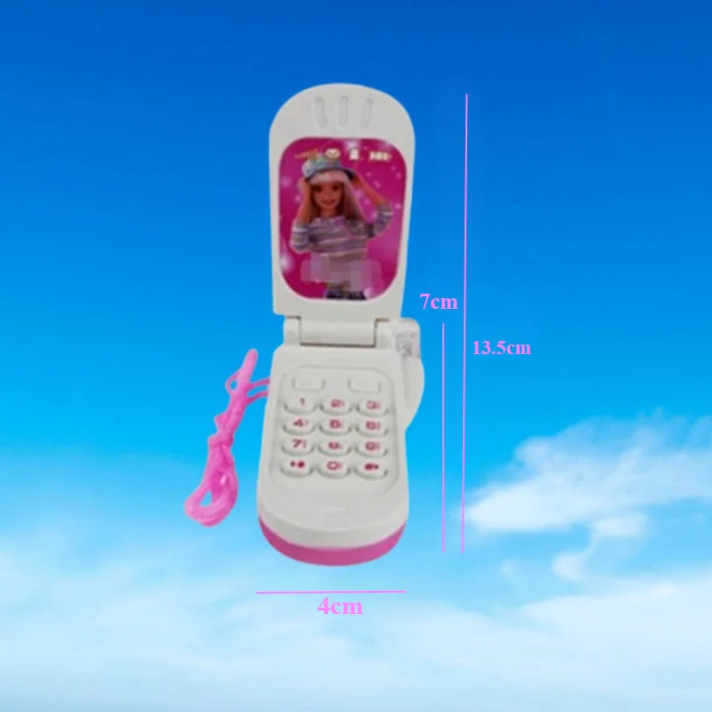 Children's Retro Simulation Flip Cover Electronic Light Music Mobile Phone Toy Parent-Child Interactive Holiday Gift