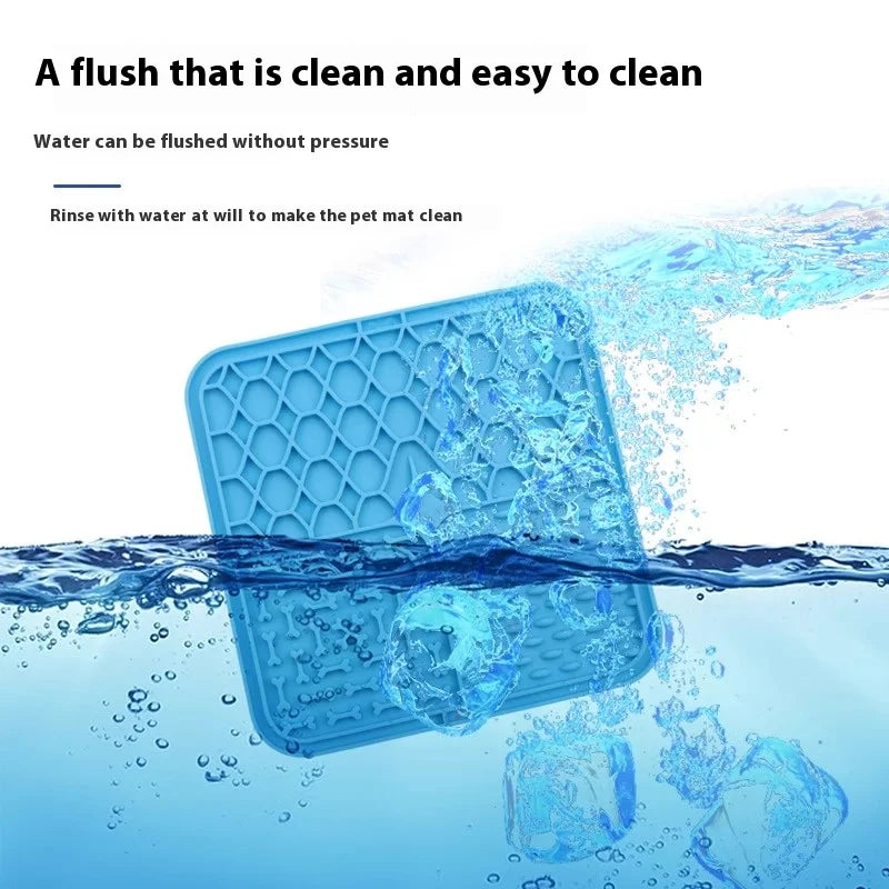 Pet Dog Cat Licking Pad Licking Pad Anti Choking Slow Food Utensils Slow Food Bowl Licking Plate Pet Cat Yogurt Meal Mat