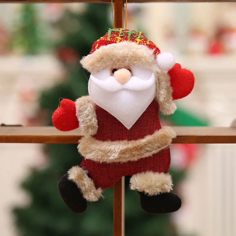 (1 piece) 18*13cmChristmas Tree Decorations New Year Holiday Santa Claus Ornaments Snowman Elk Christmas Tree Pendant