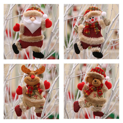 (1 piece) 18*13cmChristmas Tree Decorations New Year Holiday Santa Claus Ornaments Snowman Elk Christmas Tree Pendant