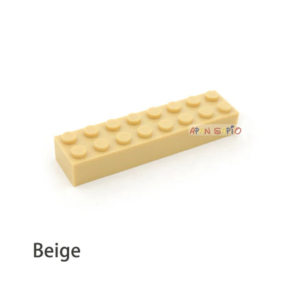 20pcs DIY Building Blocks Thick 2x8 Dots Educational Creative Toys for Children Figures Plastic Bricks Size Compatible With 3007