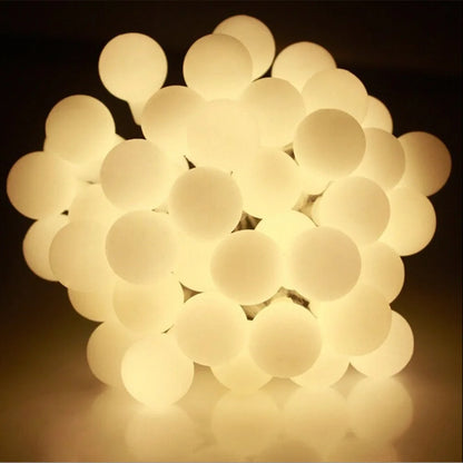 10M 100 LED Globe String Lights Warm White/White Ball Fairy for Party Christmas Wedding New Year Indoor&outdoor Decoration