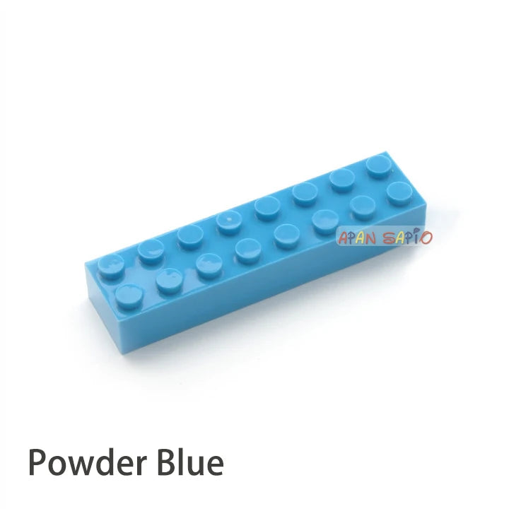 20pcs DIY Building Blocks Thick 2x8 Dots Educational Creative Toys for Children Figures Plastic Bricks Size Compatible With 3007