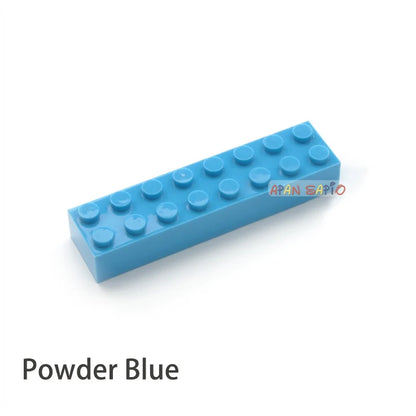 20pcs DIY Building Blocks Thick 2x8 Dots Educational Creative Toys for Children Figures Plastic Bricks Size Compatible With 3007