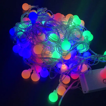 10M 100 LED Globe String Lights Warm White/White Ball Fairy for Party Christmas Wedding New Year Indoor&outdoor Decoration