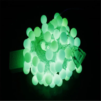 10M 100 LED Globe String Lights Warm White/White Ball Fairy for Party Christmas Wedding New Year Indoor&outdoor Decoration