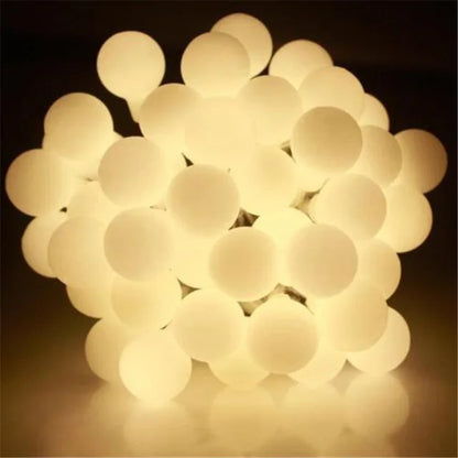 10M 100 LED Globe String Lights Warm White/White Ball Fairy for Party Christmas Wedding New Year Indoor&outdoor Decoration