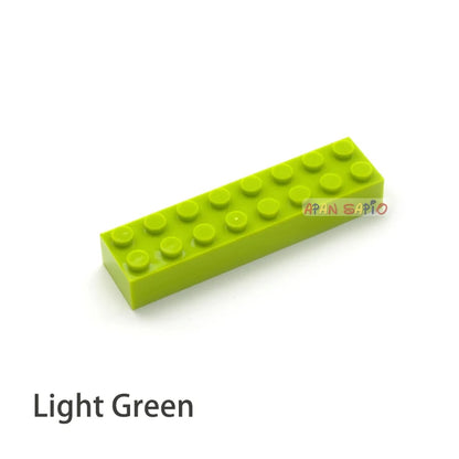 20pcs DIY Building Blocks Thick 2x8 Dots Educational Creative Toys for Children Figures Plastic Bricks Size Compatible With 3007