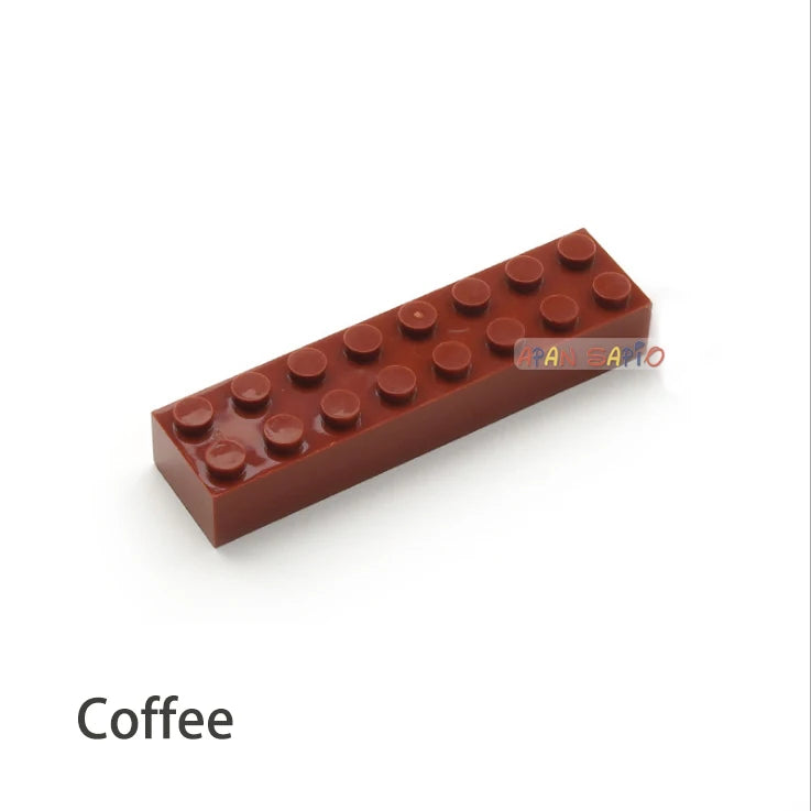 20pcs DIY Building Blocks Thick 2x8 Dots Educational Creative Toys for Children Figures Plastic Bricks Size Compatible With 3007