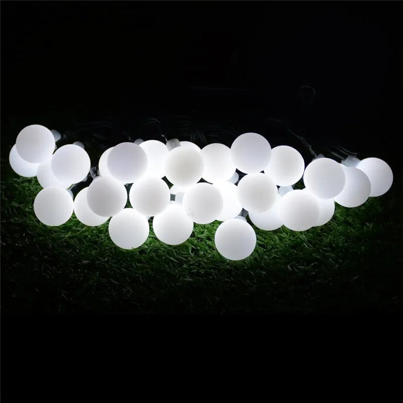 10M 100 LED Globe String Lights Warm White/White Ball Fairy for Party Christmas Wedding New Year Indoor&outdoor Decoration