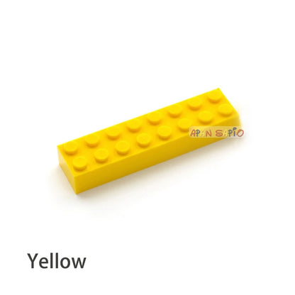 20pcs DIY Building Blocks Thick 2x8 Dots Educational Creative Toys for Children Figures Plastic Bricks Size Compatible With 3007