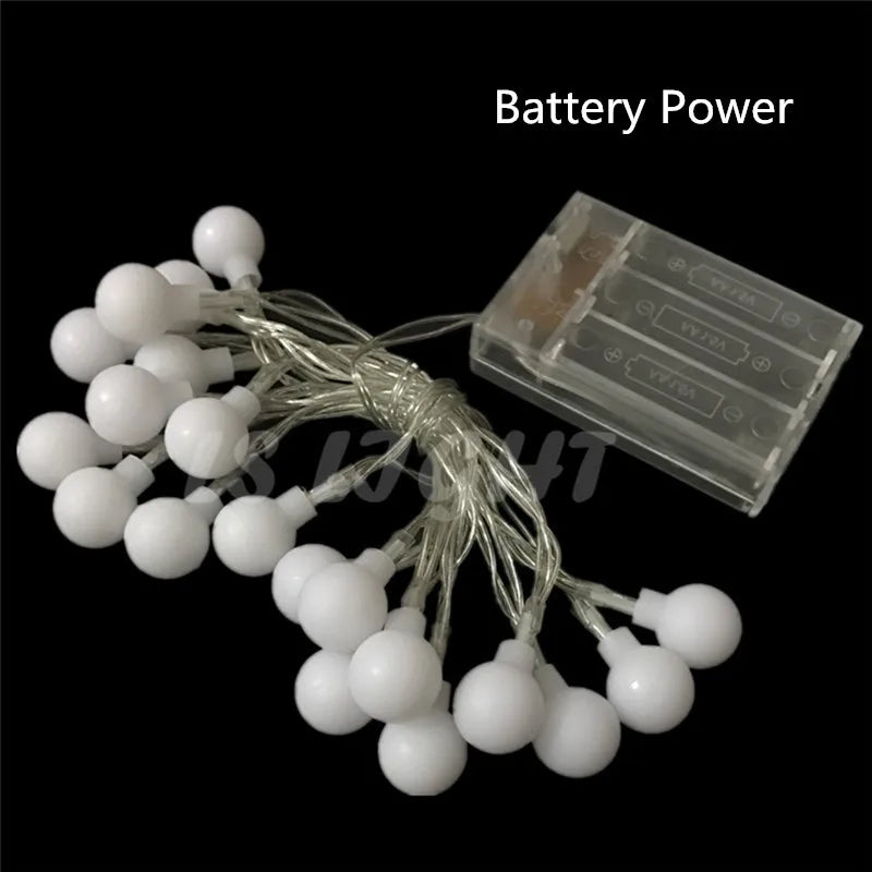 10M Small Ball Fairy Lights Globe String Lights USB/Battery Operated for Garden Christmas Bedroom Wedding Camping Tent Decor