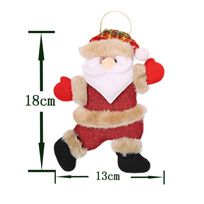(1 piece) 18*13cmChristmas Tree Decorations New Year Holiday Santa Claus Ornaments Snowman Elk Christmas Tree Pendant