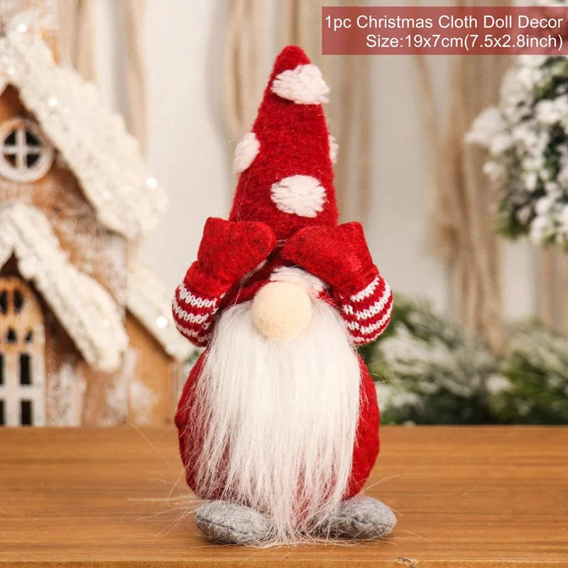 Gnome Christmas Doll Elf Merry Christmas Decorations For Home 2024 Cristmas Ornament Xmas Navidad Natal Happy New Year Gift 2025