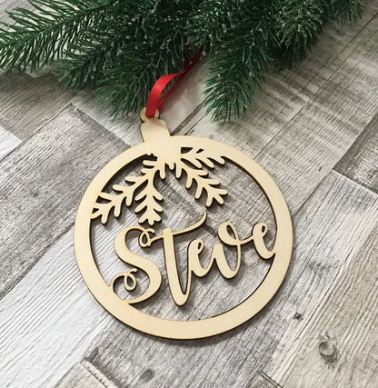 Wooden Ornaments Personalized Gifts Christmas Ornament Christmas Decoration Gifts Family Gifts Holiday Ornament With Name Person