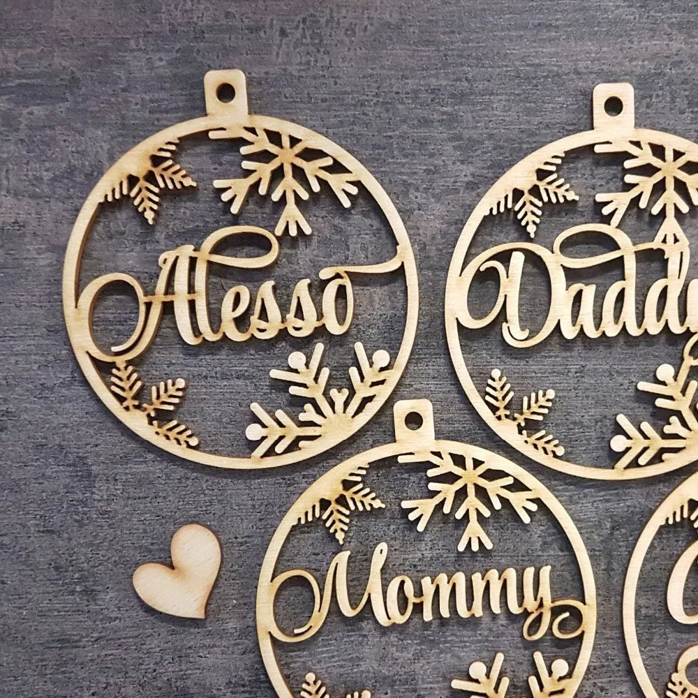 Wooden Ornaments Personalized Gifts Christmas Ornament Christmas Decoration Gifts Family Gifts Holiday Ornament With Name Person