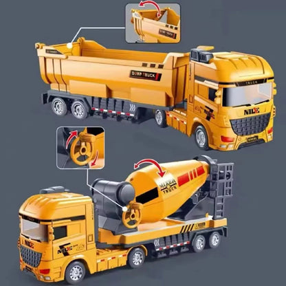 1pc-1/50 Simulation Alloy Head Diecasts Toy Engineering Vehicle Toy Excavator Crane Model Truck Car Toys for Boys Gifts Home Dec