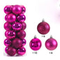 24Pcs 3/4/6CM Christmas Balls Big Ball Christmas Tree Pendant Ornaments for Party Decor 2025 New Year Navidad Gifts Accessory