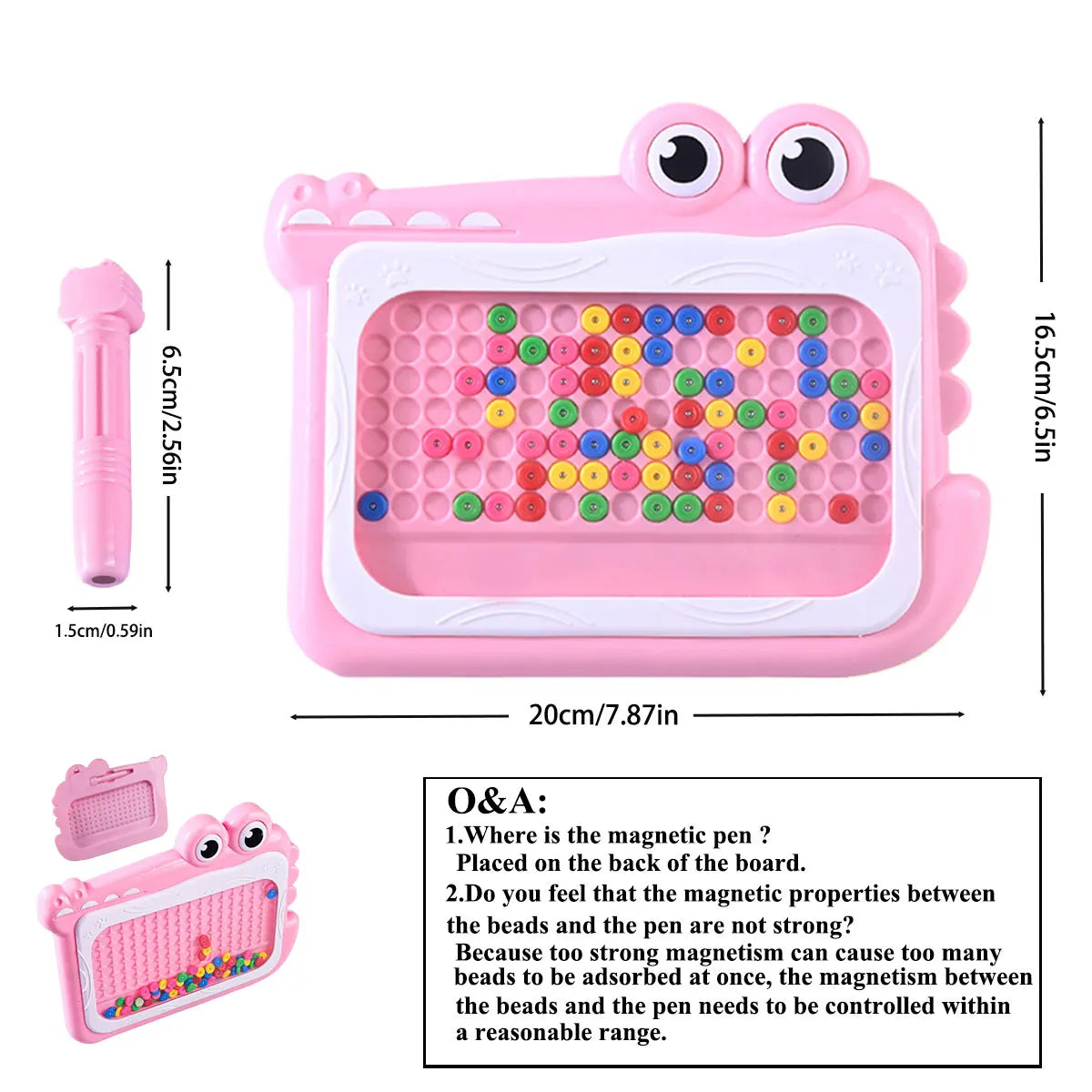 New Kids Magnetic Beads Doodle Board with Puzzle Pen  Drawing Toys  for Children 3-8 yearsMontessori Game Education Gift