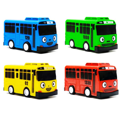 CartoonBus Children's Toy Mini Pull Back Car Anime Model Bus Toy Children's Puzzle Toy