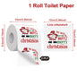Christmas Toilet Roll Paper Happy 2026 New Year Christmas Supplies Xmas Tissue Roll Napkin Kitchen Tool Home Decoration New Year