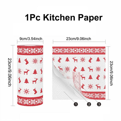 Christmas Toilet Roll Paper Happy 2026 New Year Christmas Supplies Xmas Tissue Roll Napkin Kitchen Tool Home Decoration New Year