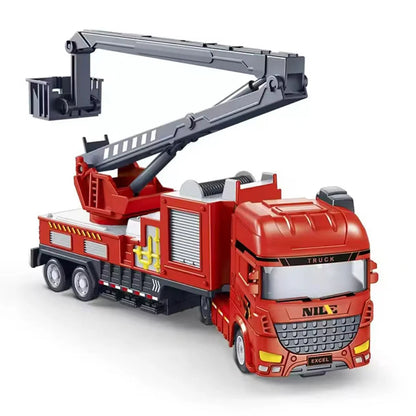 1pc-1/50 Simulation Alloy Head Diecasts Toy Engineering Vehicle Toy Excavator Crane Model Truck Car Toys for Boys Gifts Home Dec