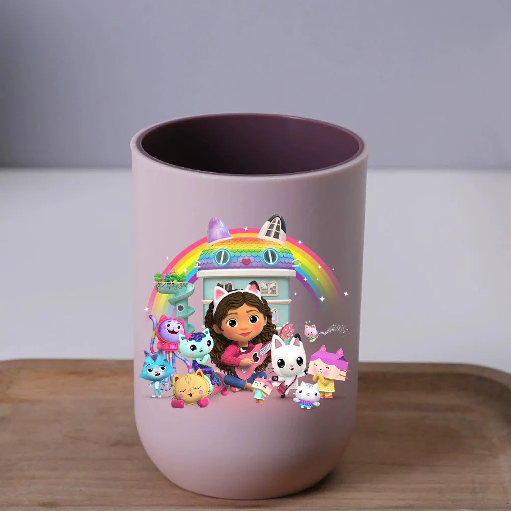 Gabby Dollhouse Water Cup Tooth Brushing Cups Anime Kawaii Cat Kids Toothg Cups Toothpaste Holders Kids Birthday Gift