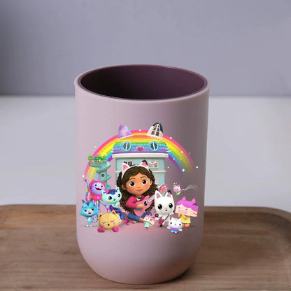 Gabby Dollhouse Water Cup Tooth Brushing Cups Anime Kawaii Cat Kids Toothg Cups Toothpaste Holders Kids Birthday Gift