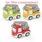 Cartoon Inertial Engineering Car Mini Toys Push and Go Car Boy's Engineering Car Excavator Dump Crane Tanker Toy Car for Kids