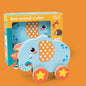 Montessori Early education Wooden Animal Car Toys Children Drag Car for kids Learning Walk and Have Fun Gift