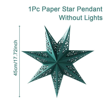 Hollow Star Hanging Pendants Christmas Decoration 2025 for Home Navidad Natal Noel Gifts Christmas Ornaments New Year 2026