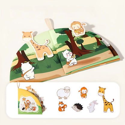 Children's tear book baby cloth book toy picture matching can tear paste repeatedly tear paste cloth art