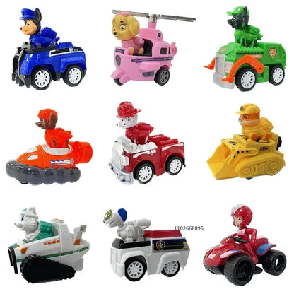 Paw Patrol Toy Set Cartoon Anime Figures Patrol Canine Chase Skye Rebound Bicycle Home Decoration Kids Christmas Birthday Gifts