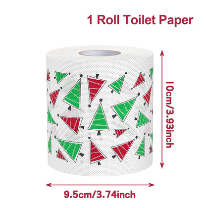 Christmas Toilet Roll Paper Happy 2026 New Year Christmas Supplies Xmas Tissue Roll Napkin Kitchen Tool Home Decoration New Year