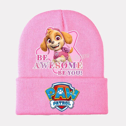 Paw Patrol Child Knitted Cap Chase Skye Rocky Beanies Winter Warm Hat Anime Accessories Cute Headgear Boy Girls Kids Bonnet Gift