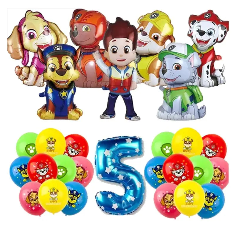 Paw Patrol Decoration For Birthday Paw Patrol Party Supplies Set Tableware Napkins Plates Balloons Decor Party Favors Gift Boy
