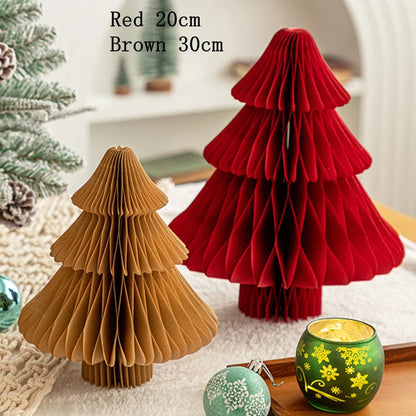 Christmas Tree Ornament Christmas Decoration 2026 3D Honeycomb Ball Desk Accessories Xmas Tree Navidad Decoraciones