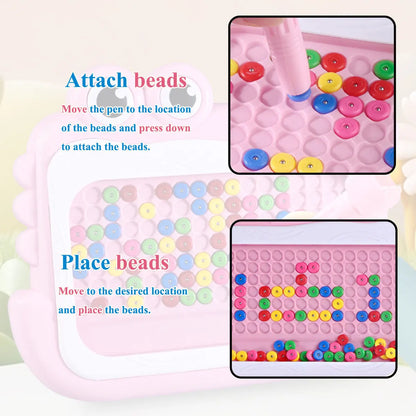 New Kids Magnetic Beads Doodle Board with Puzzle Pen  Drawing Toys  for Children 3-8 yearsMontessori Game Education Gift