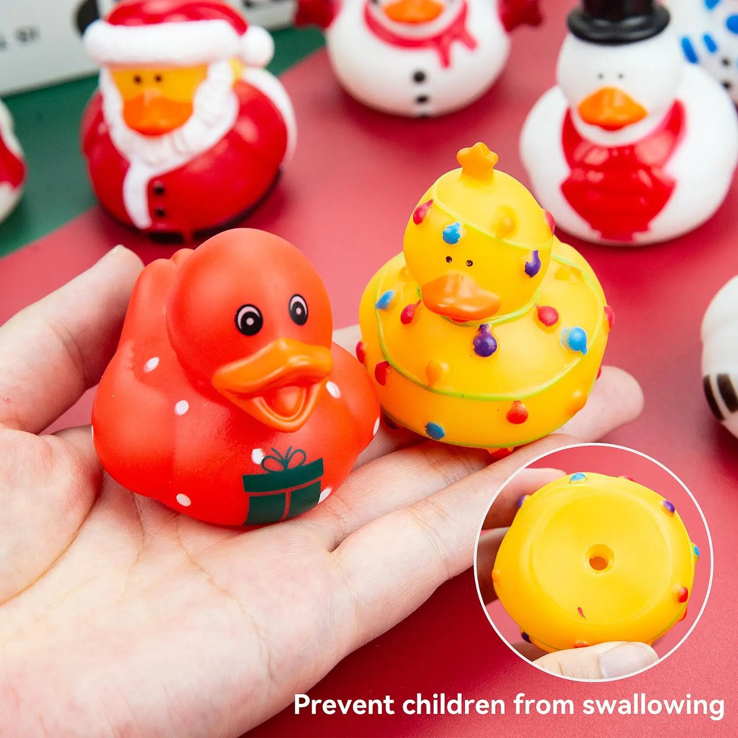 6/12/24 Christmas Rubber Ducks,Accessories Jeep Duckies Toys for Kids Christmas Party Favors,Gift Exchange,Christmas Stocking