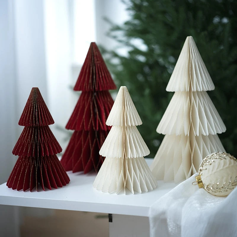 Christmas Tree Ornament Christmas Decoration 2026 3D Honeycomb Ball Desk Accessories Xmas Tree Navidad Decoraciones