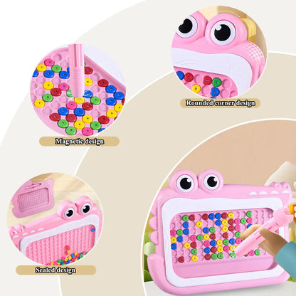 New Kids Magnetic Beads Doodle Board with Puzzle Pen  Drawing Toys  for Children 3-8 yearsMontessori Game Education Gift