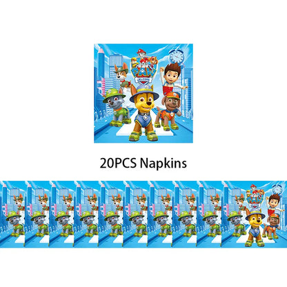 Paw Patrol Decoration For Birthday Paw Patrol Party Supplies Set Tableware Napkins Plates Balloons Decor Party Favors Gift Boy