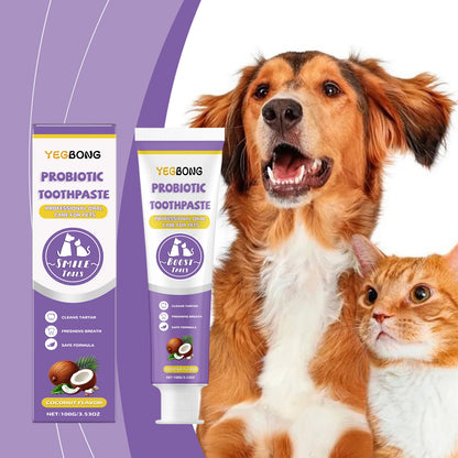 Probiotic Toothpaste for Pets:Eliminates Plaque,Freshens Breath,Gentle Teeth Cleaning&Oral Care,Shared by All Household Pets
