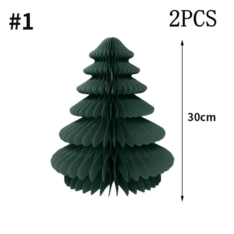 Christmas Tree Ornament Christmas Decoration 2026 3D Honeycomb Ball Desk Accessories Xmas Tree Navidad Decoraciones