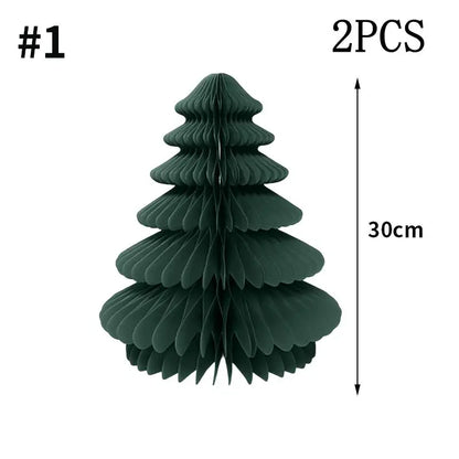 Christmas Tree Ornament Christmas Decoration 2026 3D Honeycomb Ball Desk Accessories Xmas Tree Navidad Decoraciones