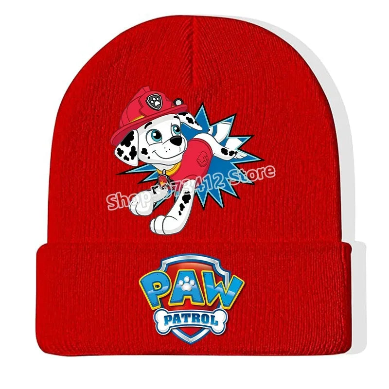 Paw Patrol Child Knitted Cap Chase Skye Rocky Beanies Winter Warm Hat Anime Accessories Cute Headgear Boy Girls Kids Bonnet Gift