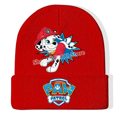 Paw Patrol Child Knitted Cap Chase Skye Rocky Beanies Winter Warm Hat Anime Accessories Cute Headgear Boy Girls Kids Bonnet Gift