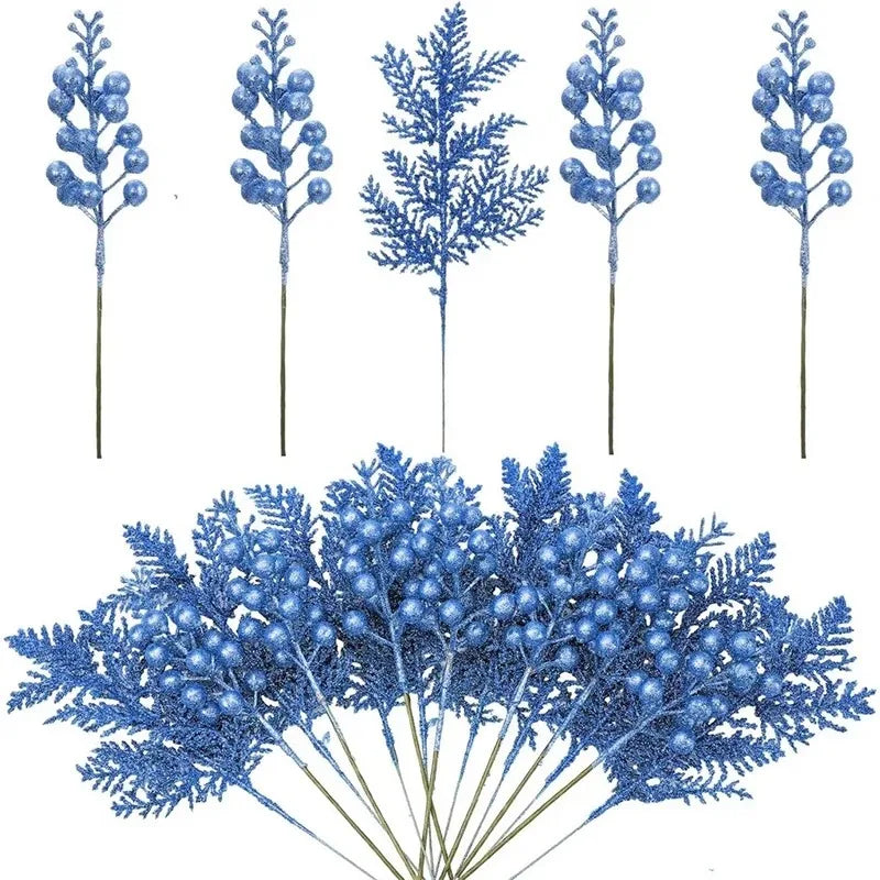 5Pcs Artificial Foam Red Bifurcated Berry Home Room Decoration Christmas Tree Pendant Outdoor Garden Christmas New Year Decor