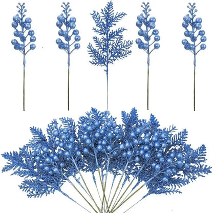 5Pcs Artificial Foam Red Bifurcated Berry Home Room Decoration Christmas Tree Pendant Outdoor Garden Christmas New Year Decor